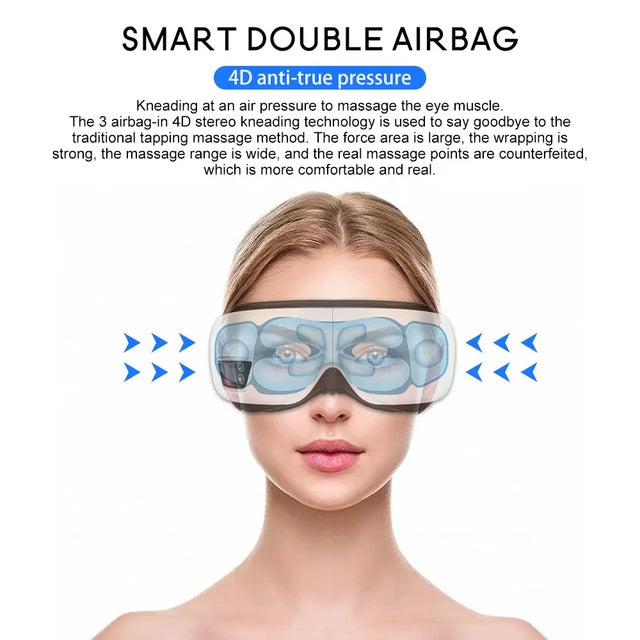 Eye massager heat airbags music