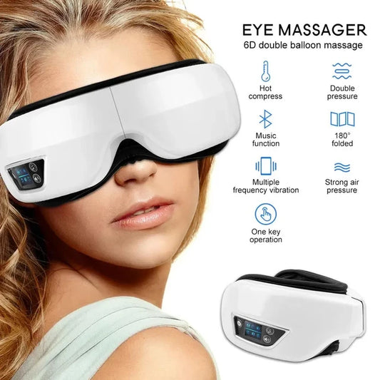 Eye massager heat airbags music